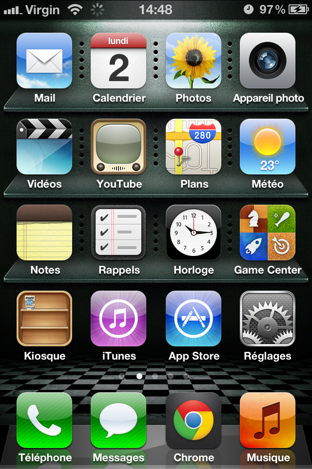 Modifier le fond d'écran Apple Et Moi